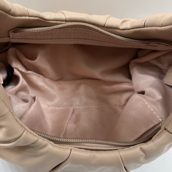 Badgley Mischka - Pleats Shoulder Bag - Pink/Peach Vegan Leather - NWT - Picture 11 of 12